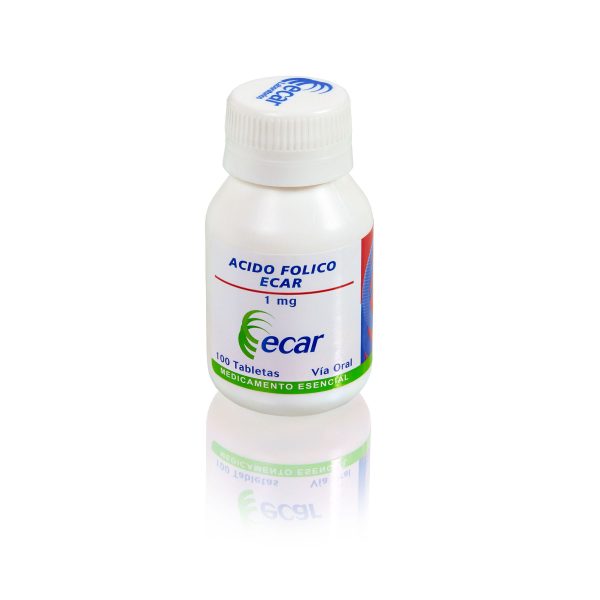 ACIDO FOLICO 1 MG 100 TABLETAS DE ECAR