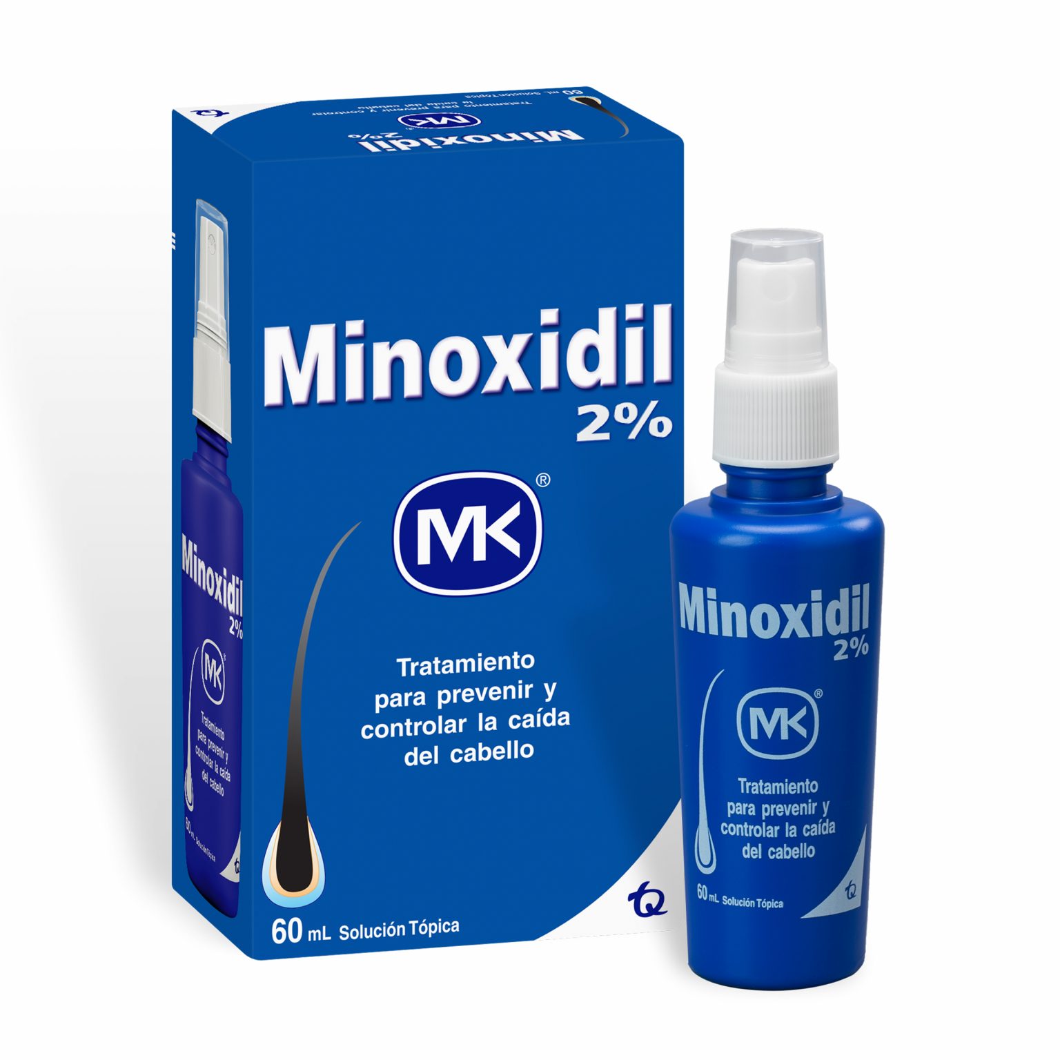 Minoxidil 2 Locion 60 Ml Solucion Topica Mk Línea Vital Droguería 55118 0548