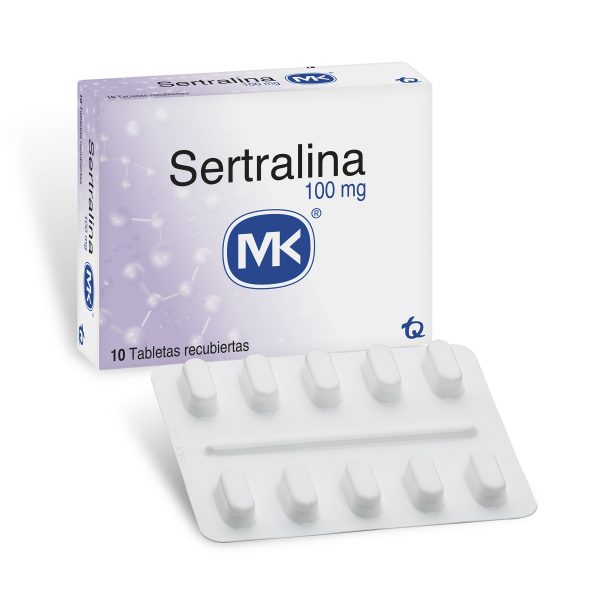 SERTRALINA 100 MG 10 TABLETAS MK