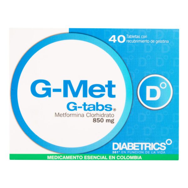 G-MET 850 MG 40 TABLETAS DIABETRICS