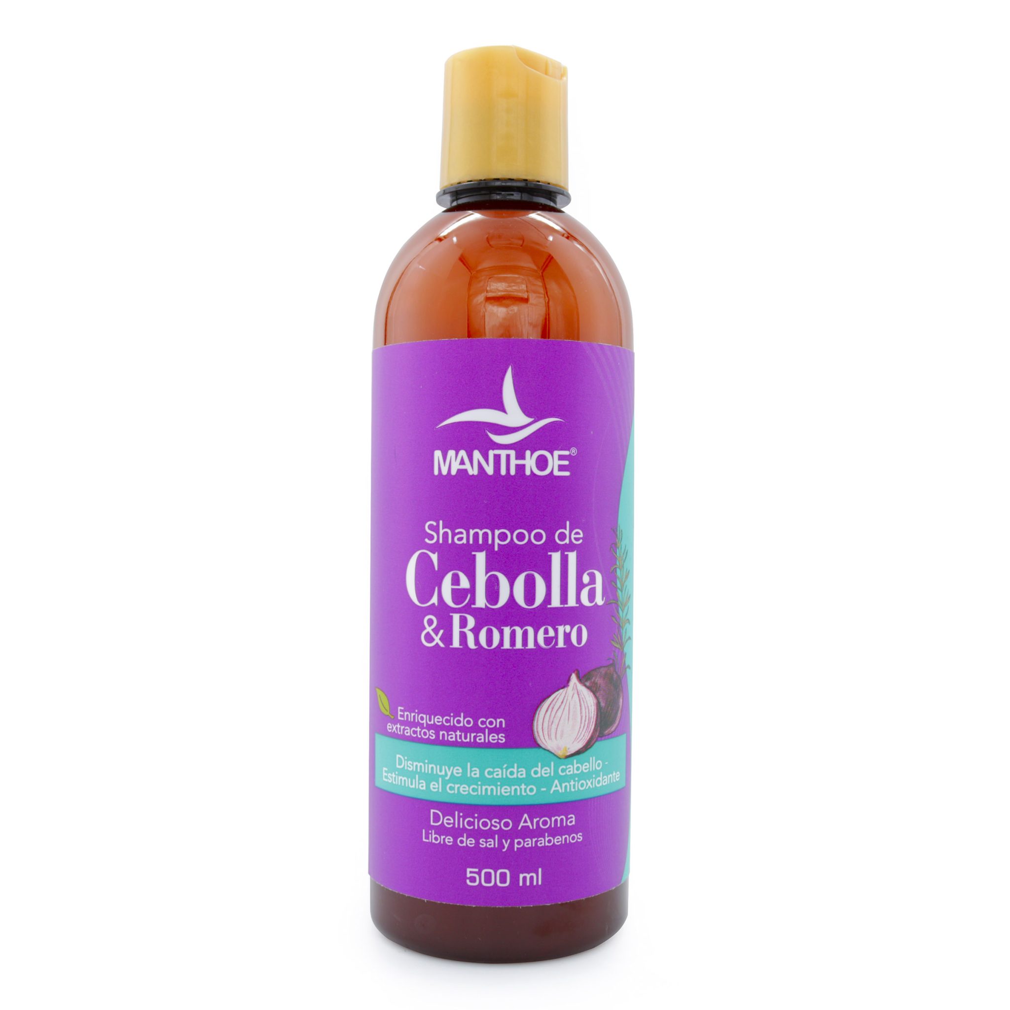 MANTHOE SHAMPOO CEBOLLA & ROMERO 500ML Línea Vital Droguería
