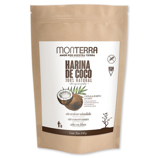 HARINA DE COCO 340 GR 100% NATURAL LOK MONTERRA