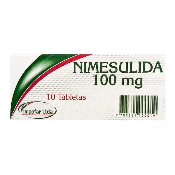 NIMESULIDA 100 MG 10 TABLETAS( IMPORTAR LTDA)