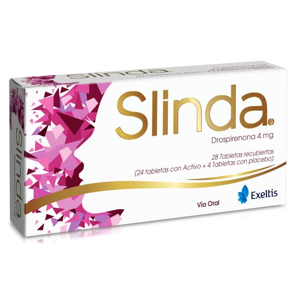 SLINDA DROSPIRENONA 4MG 28 TABLLETAS EXELTIS